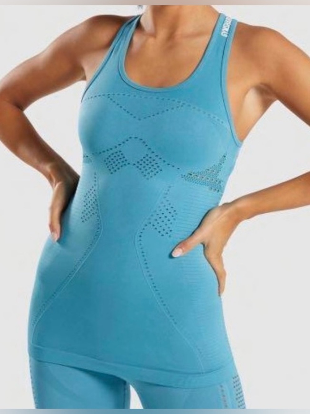 Gymshark Flawless Knit Vest in sea blue